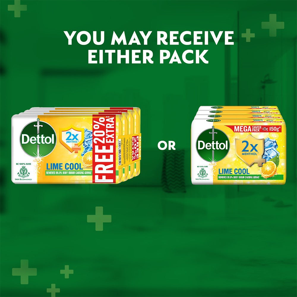 Dettol Lime Cool Soap : 4 x 150 g