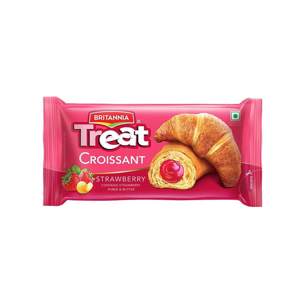 Britannia Treat Strawberry Croissant : 45 g