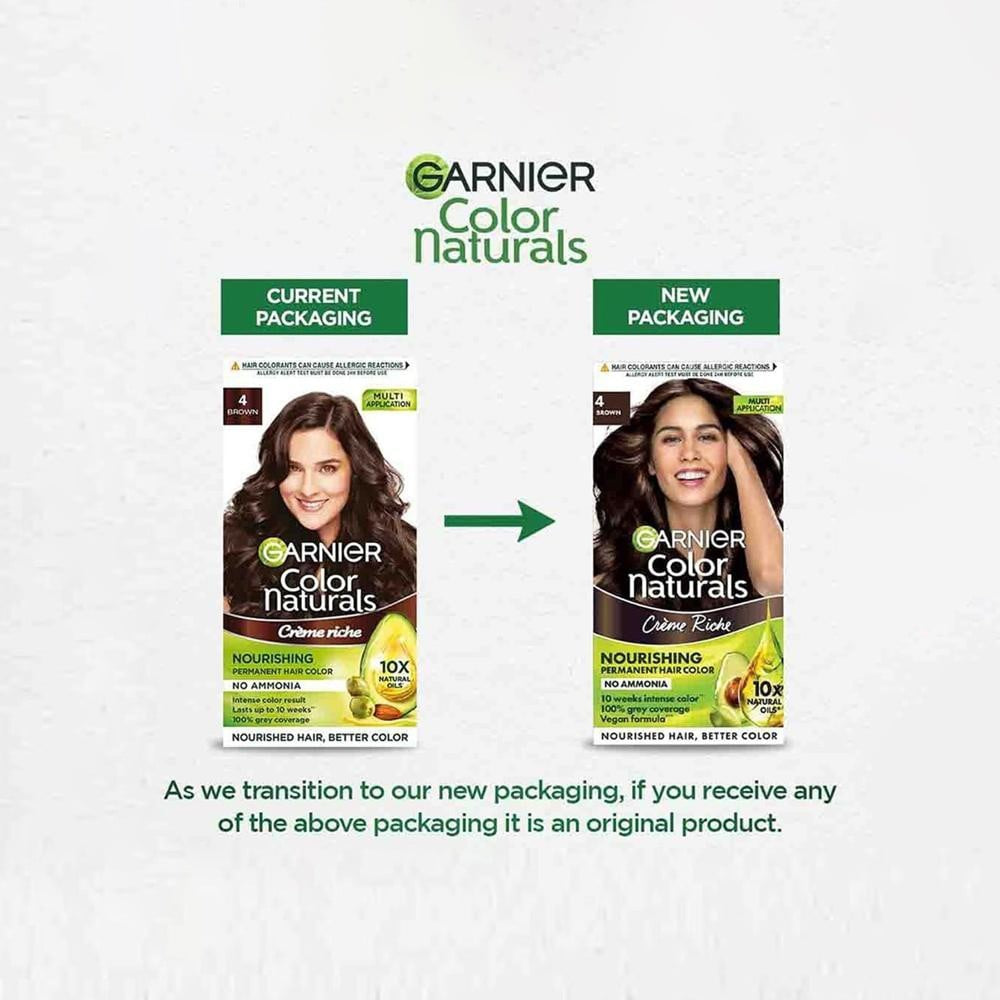 Garnier Color Naturals Hair Colour 70 ml + 60 g (Shade 4 Brown)