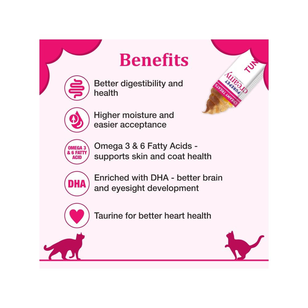 PurePet Lickable Creamy Cat Treat (Tuna & Bonito) : 1 pack (5 x 15 g)