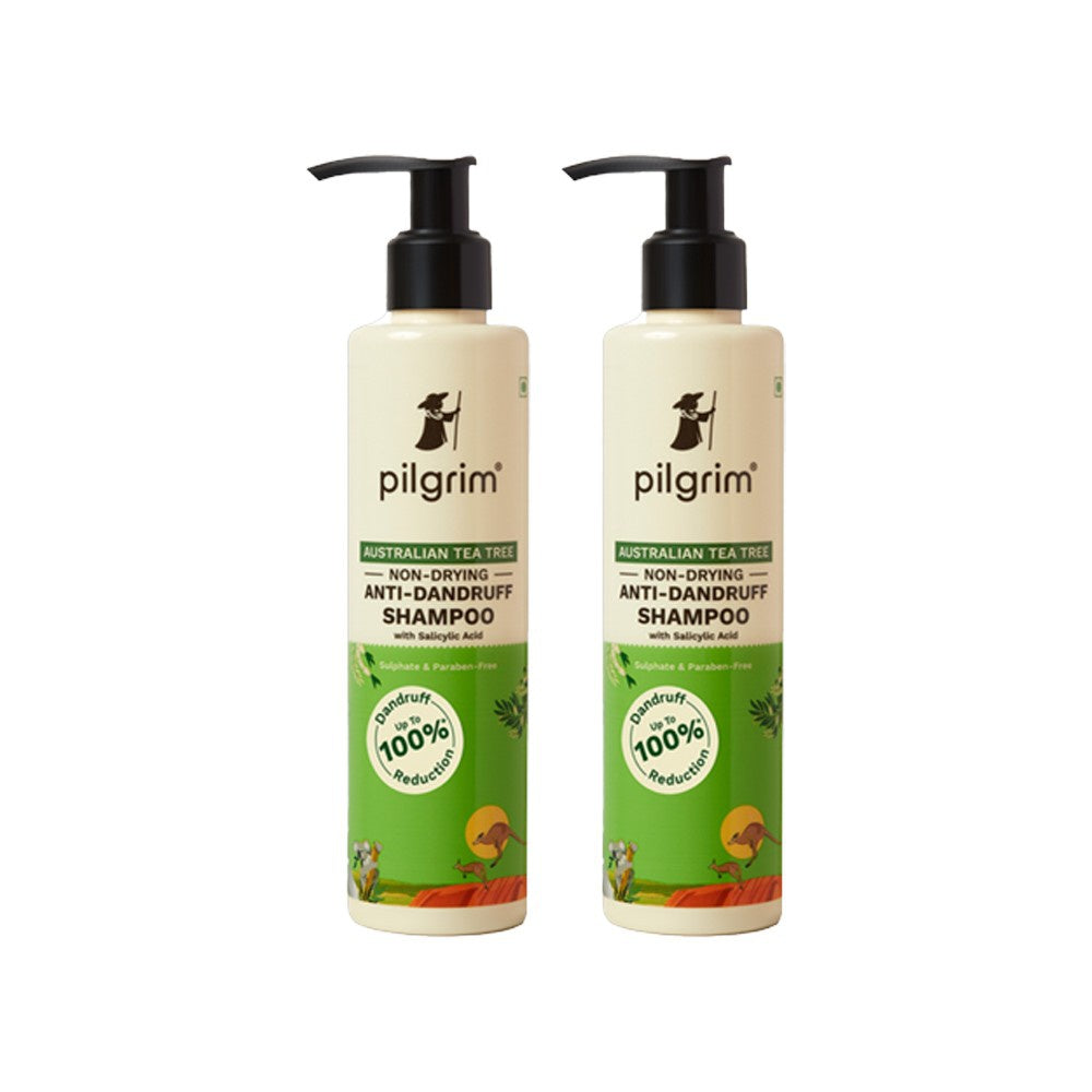 Pilgrim Australian Tea Tree Non-Drying Anti-Dandruff Shampoo - Pack of 2 : 2 x 200 ml