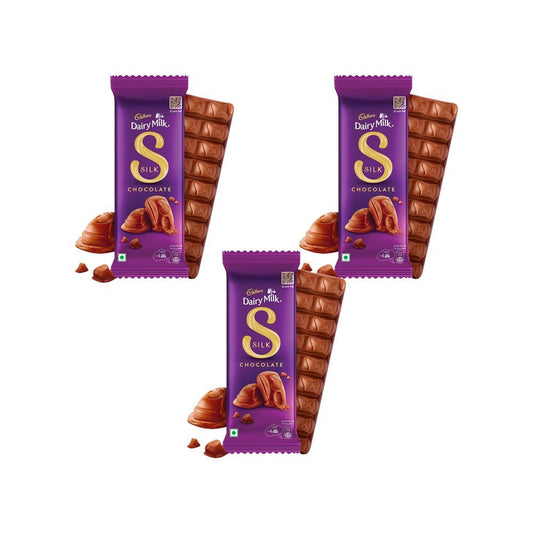 Cadbury Dairy Milk Silk Milk Chocolate Bar 60 g - Pack of 3 : 3 x 60 g