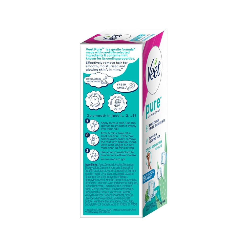 Veet Pure Hair Removal Cream (For Dry Skin) - Pack of 2 : 2 x 30 g