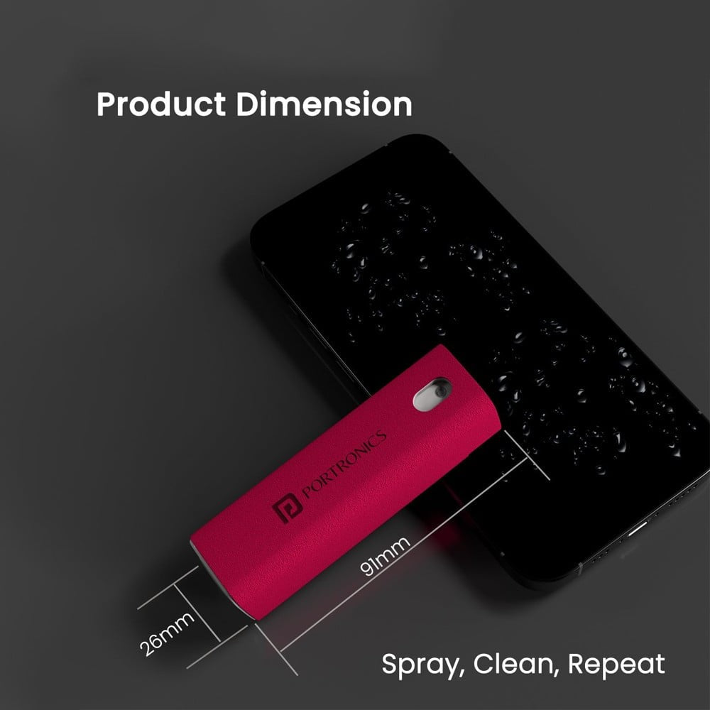 Portronics Swipe 2 Screen Gadget Cleaner (Spray, Red) : 1 unit