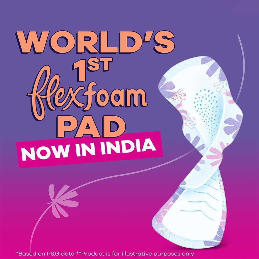 Whisper Flexfoam Sanitary Pads : 10 pieces