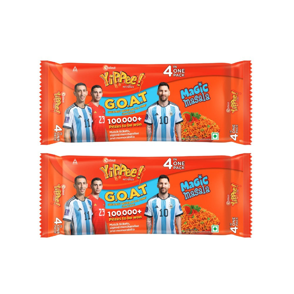 Yippee Magic Masala Instant Noodles with Added Veggies (240 g) - Pack of 2 : 2 x 240 g