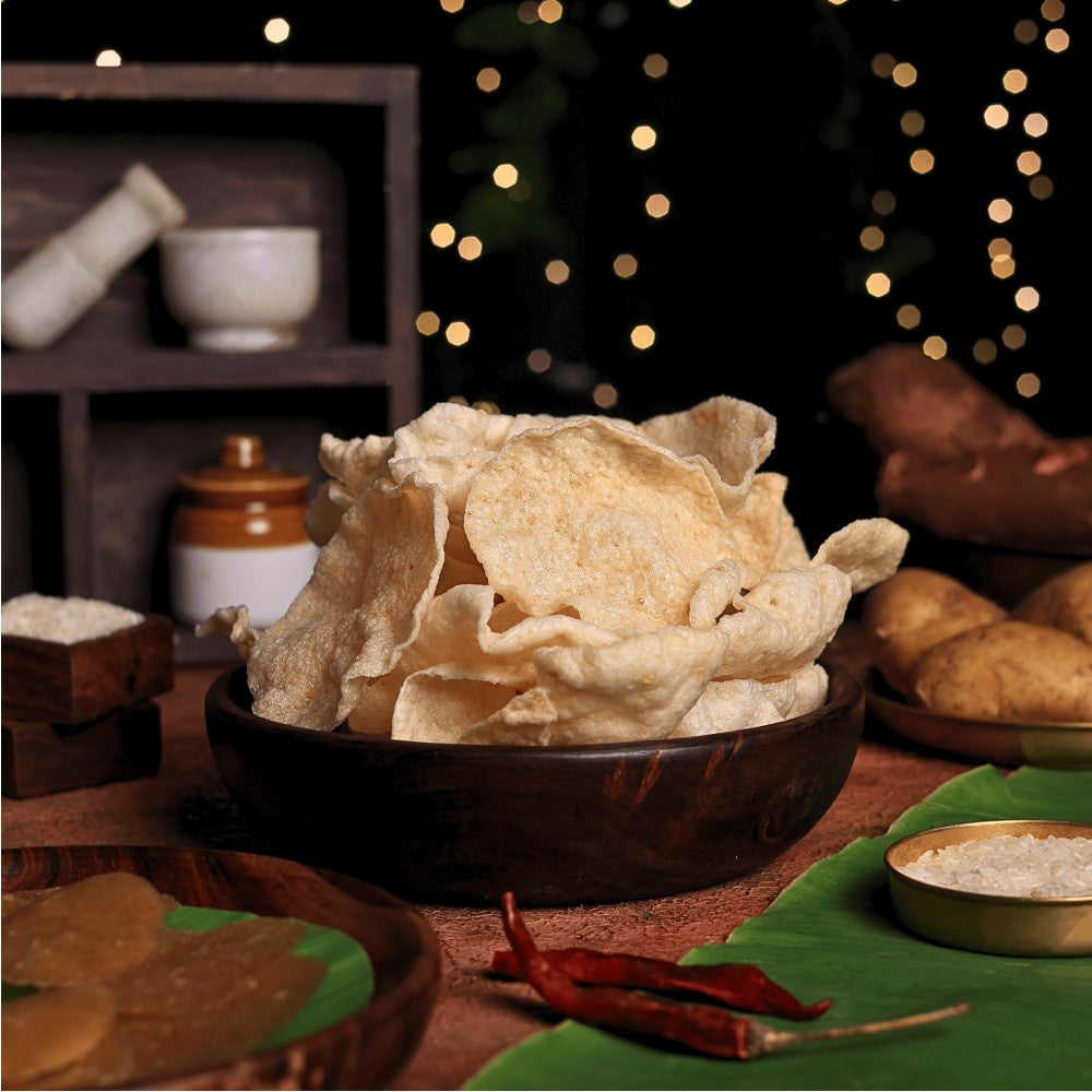 Sweet Karam Coffee Mini Chilli Potato Papad : 100 g