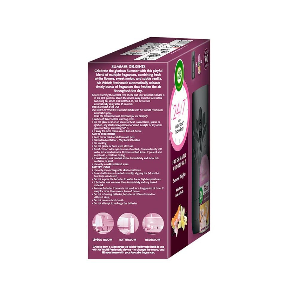 Airwick Airwick Air Freshener Kit (Machine + Summer Delights Refill) + Airwick Freshmatic Autospray Air Freshener Kit (Lavender & Lotus) Combo : 250 ml + 1 pack