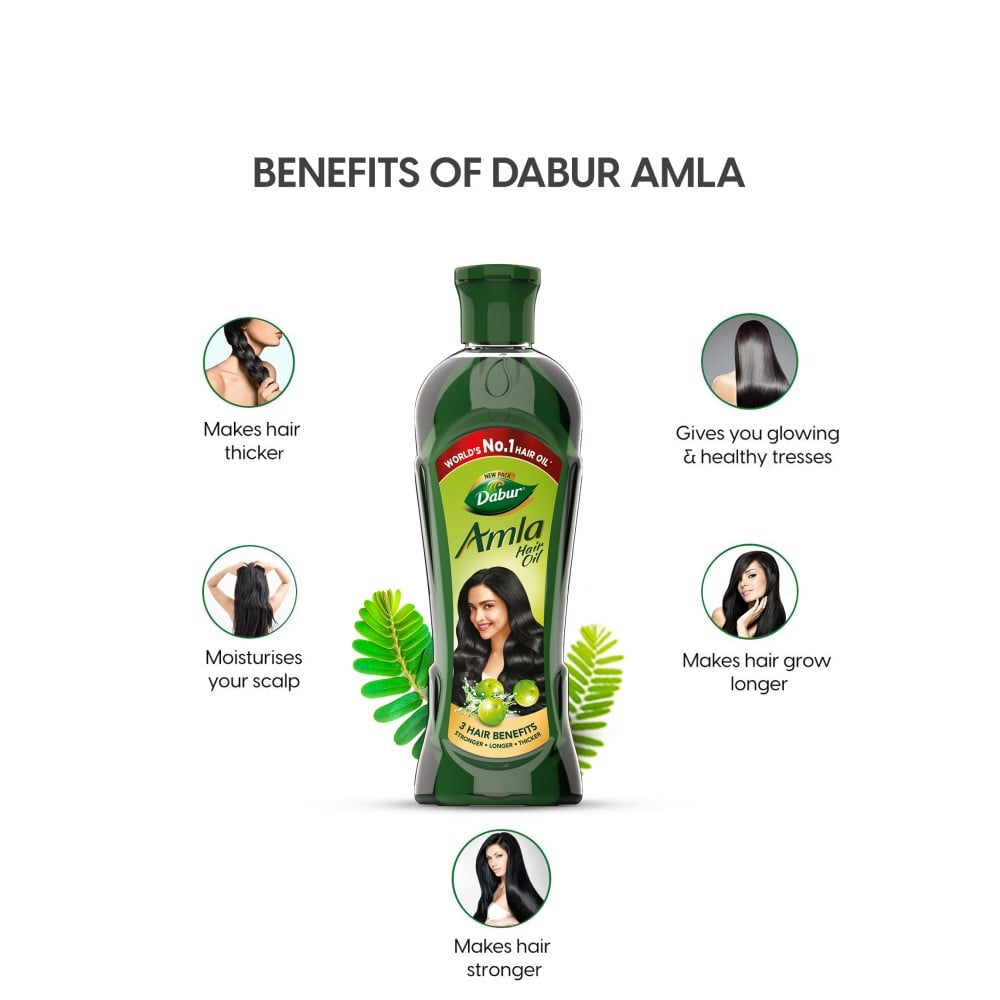 Dabur Amla Hair Oil - For Strong, Long and Thick Hair : 275 ml