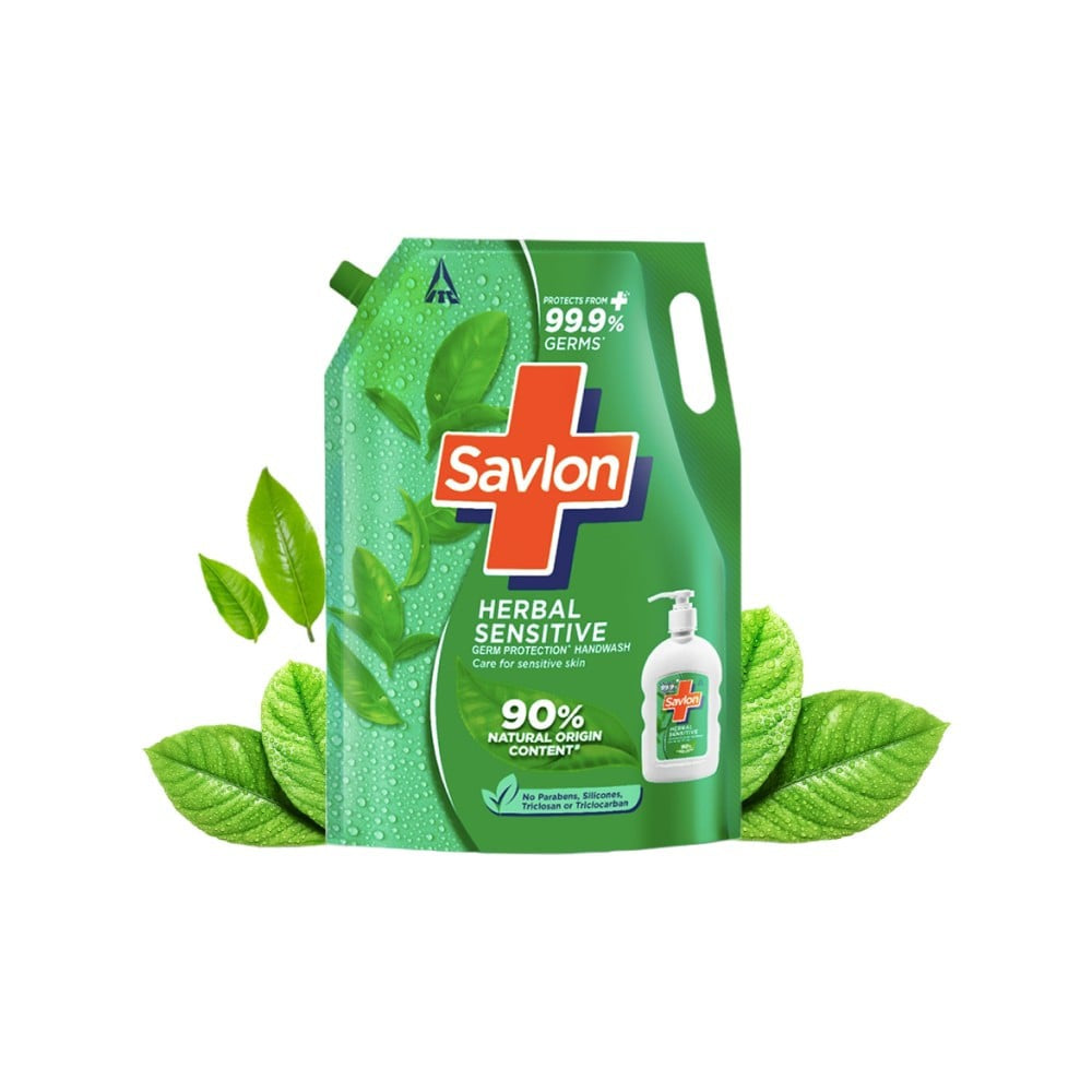 Savlon Herbal Sensitive Germ Protection Hand Wash Refill : 1.35 l