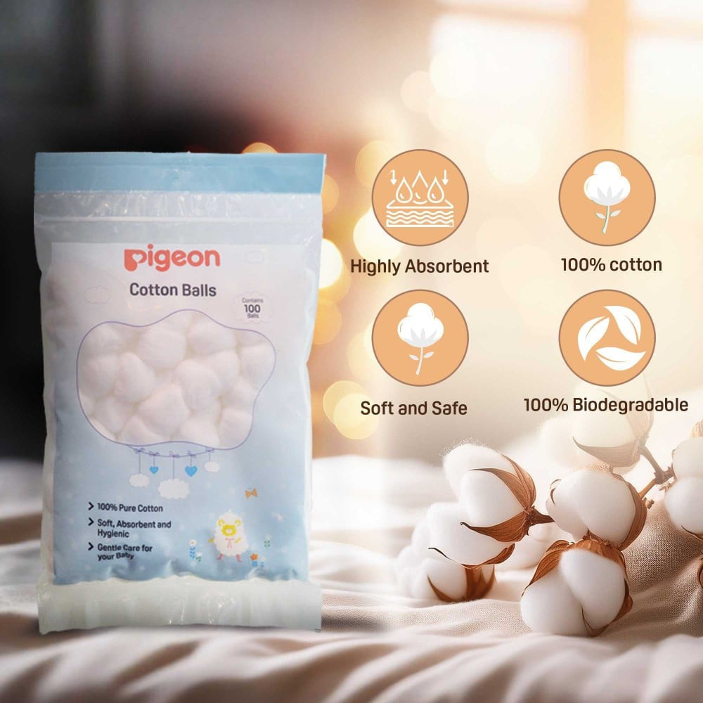 Pigeon Baby Cotton Balls : 100 pcs