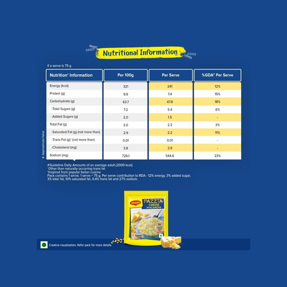 Maggi Cheese Macaroni Instant Pasta : 75 g