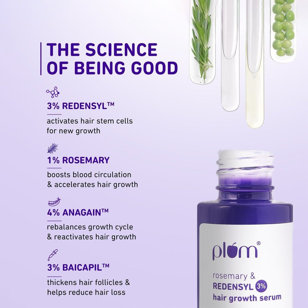 Plum Rosemary & Redensyl Hair Serum for Hair Growth : 30 ml