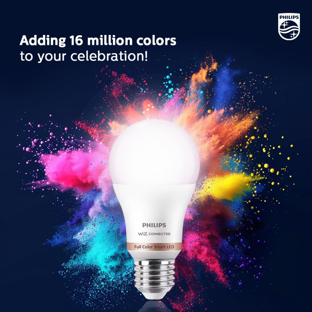 Philips Lighting Wiz Wi-Fi Enabled 9W Smart Bulb (White) : 1 piece
