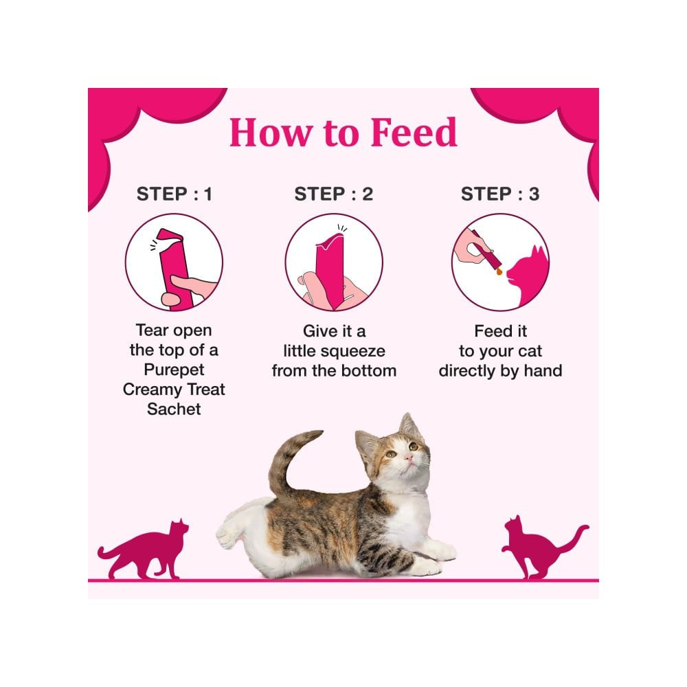 PurePet Lickable Creamy Cat Treat (Tuna & Bonito) : 1 pack (5 x 15 g)