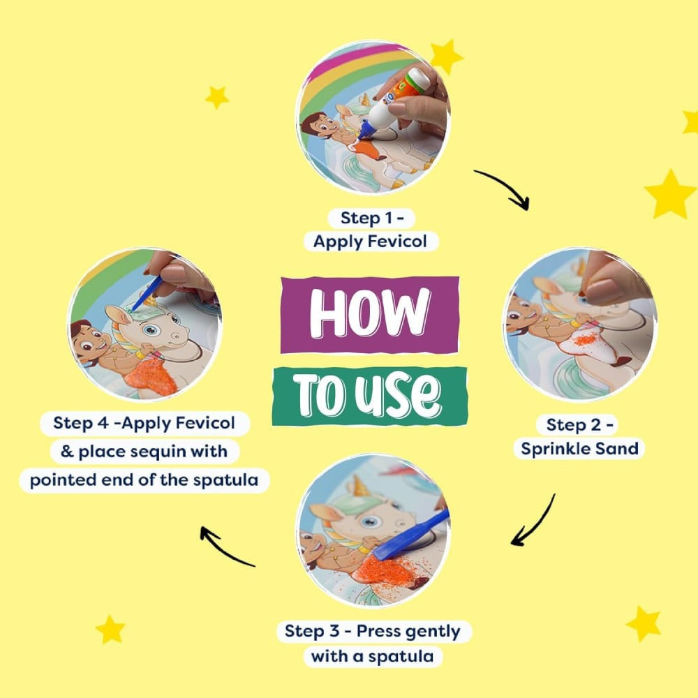 Pidilite Fevicreate Sand Sequin Chhota Bheem Chhutki Art Kit : 1 unit