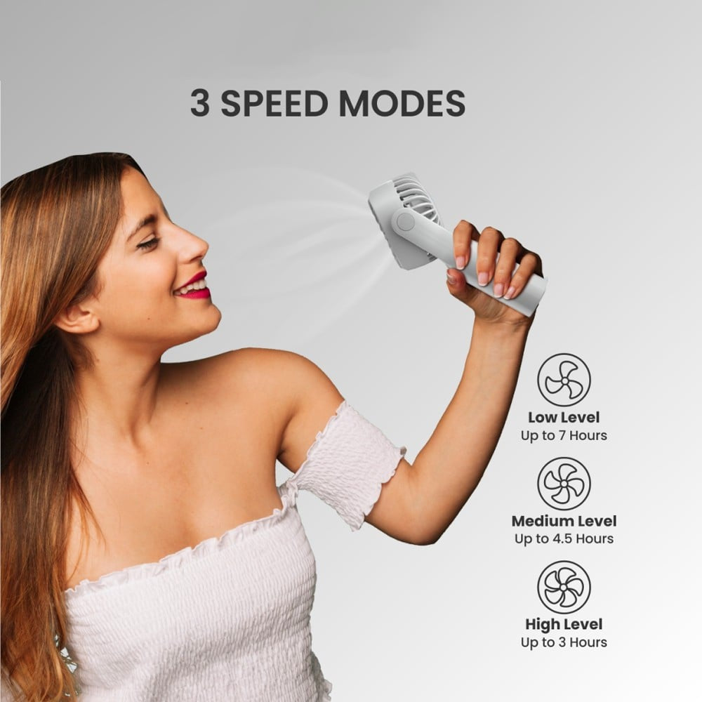 Portronics Toofan Mini Portable Fan (White, 5W) : 1 unit