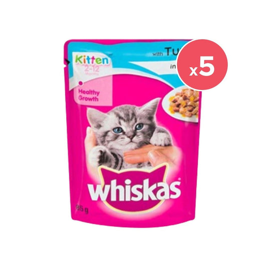 Whiskas Kitten Wet Wet Kitten Food -Tuna in Jelly (2-12 Months) - Pack of 5 : 5 x 80 g