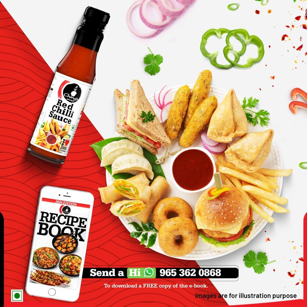 Ching's Secret Veg Hakka Noodles + Red Chilli Sauce, Bold, Fiery & Aromatic Combo : 140 g + 200 g