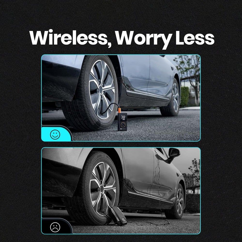 Portronics Vayu 3.0 Tyre Inflator with 150 PSI Pressure, 4000 mAh Battery : 1 unit