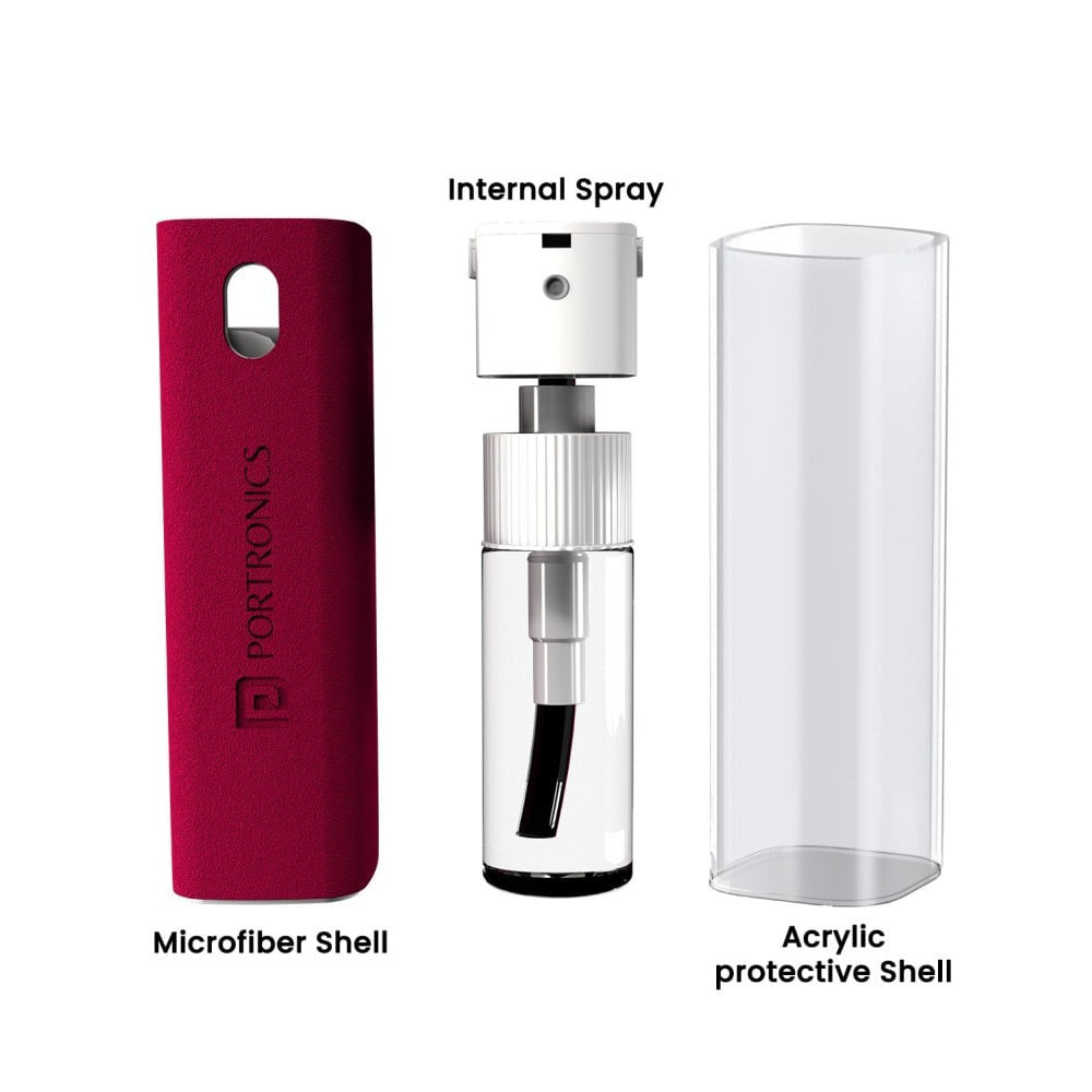 Portronics Swipe 2 Screen Gadget Cleaner (Spray, Red) : 1 unit