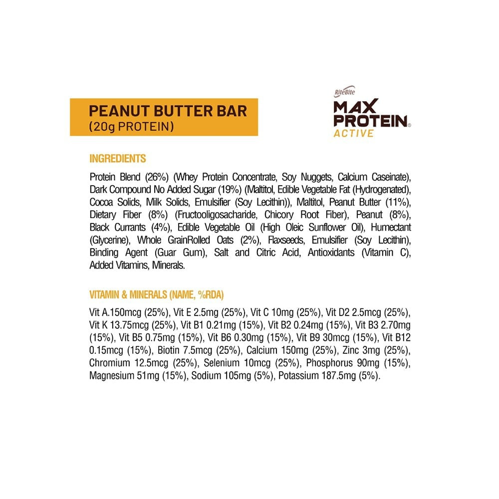 RiteBite Max Protein Active Choco Slim Nutrition Bar + Max Protein Active Choco Fudge Nutrition Bar + Max Protein Bar (Peanut Butter) Combo : 67 g + 75 g + 70 g