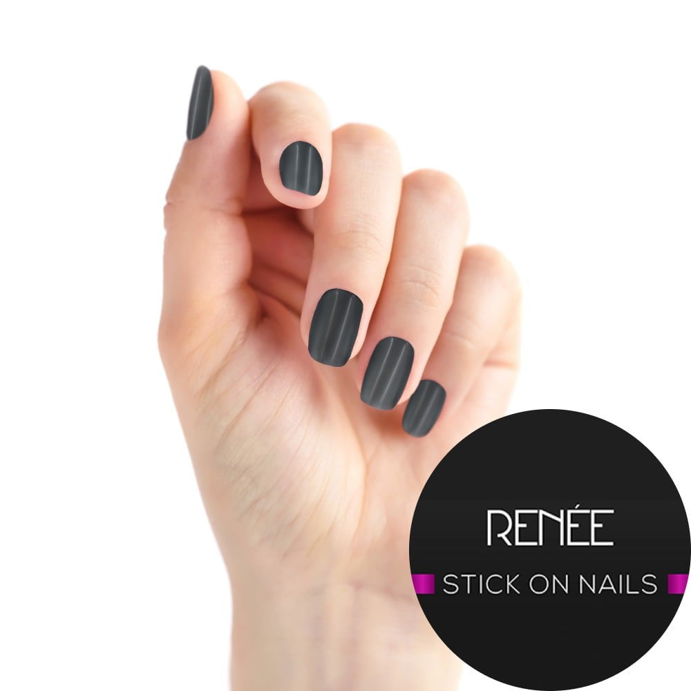 Renee Square Press On Nails (BN 01) : 1 pack (24 pieces)