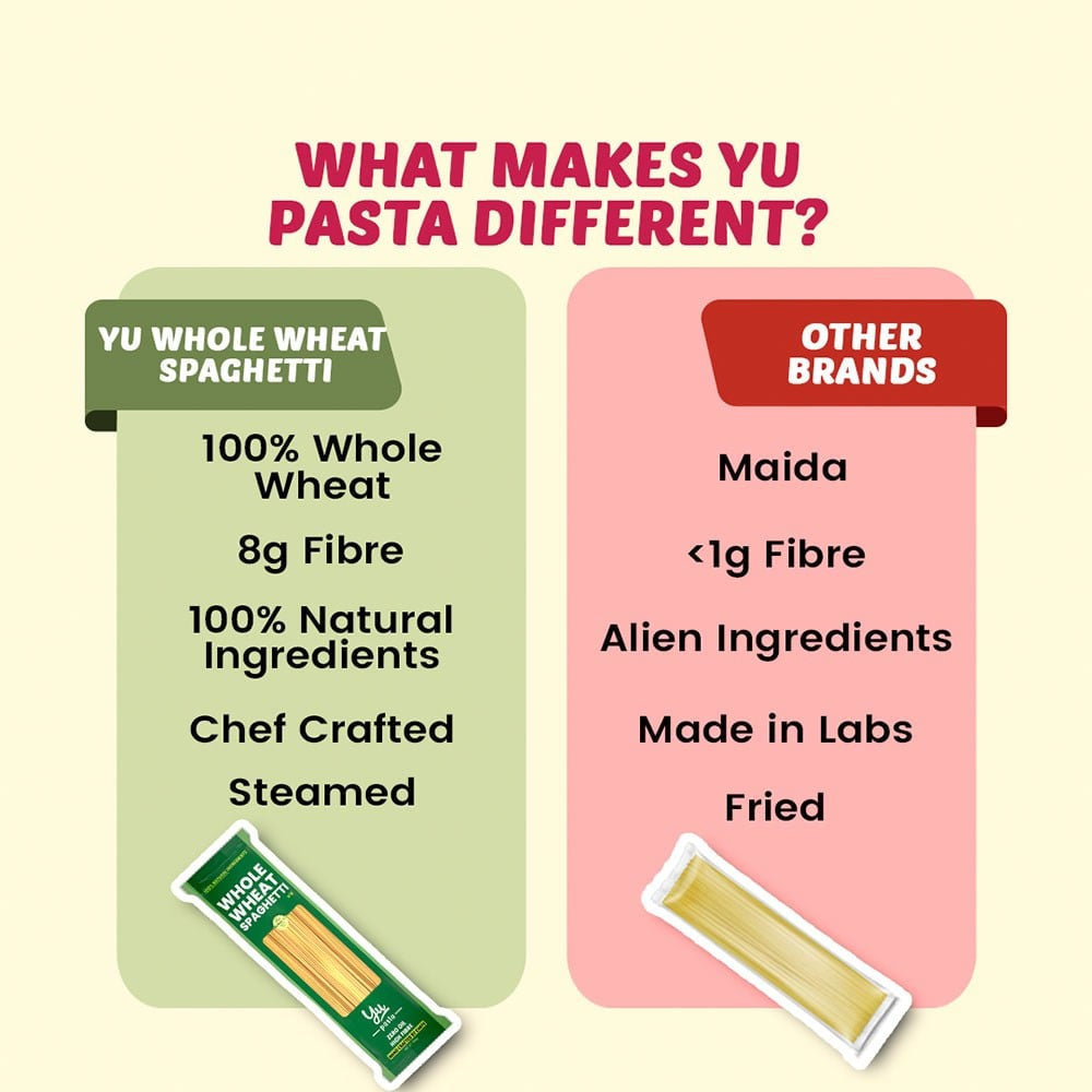 Yu 100% Whole Wheat Spaghetti Pasta : 500 g