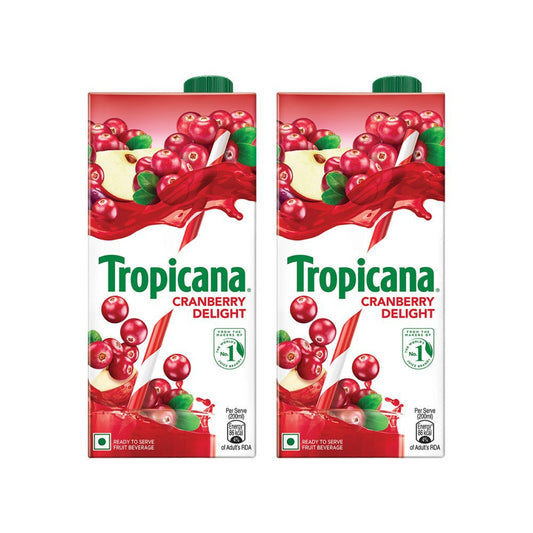 Tropicana Cranberry Delight Juice - Pack of 2 : 2 x 1 ltr