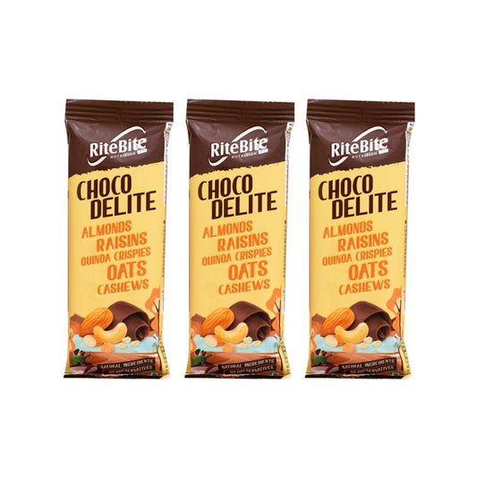 RiteBite Choco Delite 4g Protein Bar - Pack of 3 : 3 x 40 g