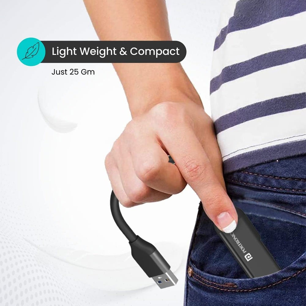 Portronics Mport 31 Multi Function USB Hub (Grey) : 1 unit