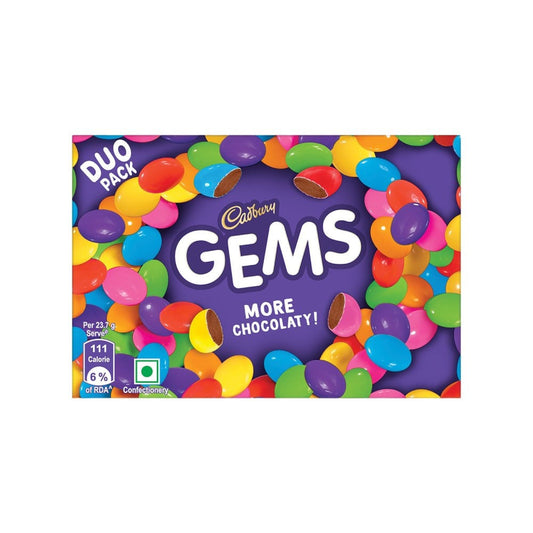 Cadbury Gems Duo Pack Shaped Chocolates : 23.7 g