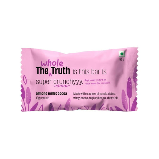 The Whole Truth Almond Millet Cocoa Protein Bar : 55 g
