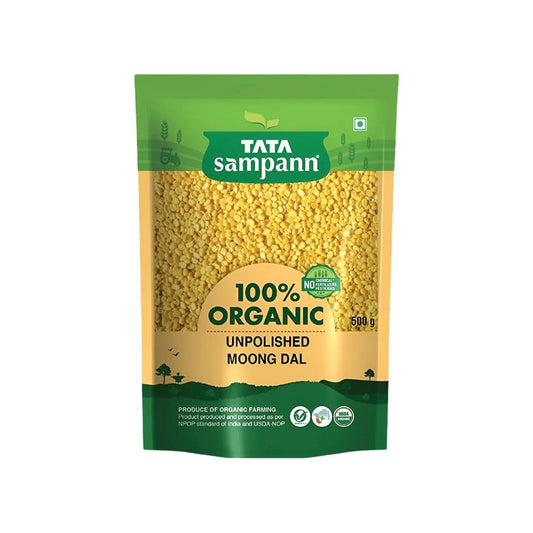 Tata Sampann Organic Moong Dal (Dhuli) Unpolished : 500 g