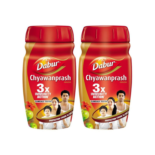 Dabur Chyawanprash Awaleha - 3x Immunity Action with 40+ Ayurvedic Herbs - Pack of 2 : 2 x 500 g