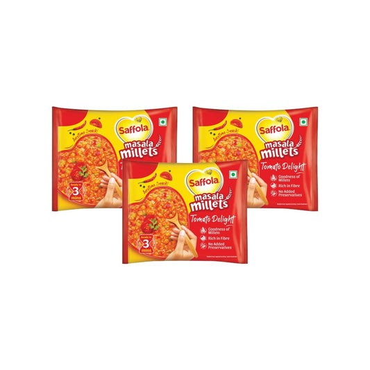 Saffola Masala Millet Tomato Delight - Pack of 3 : 3 x 35 g