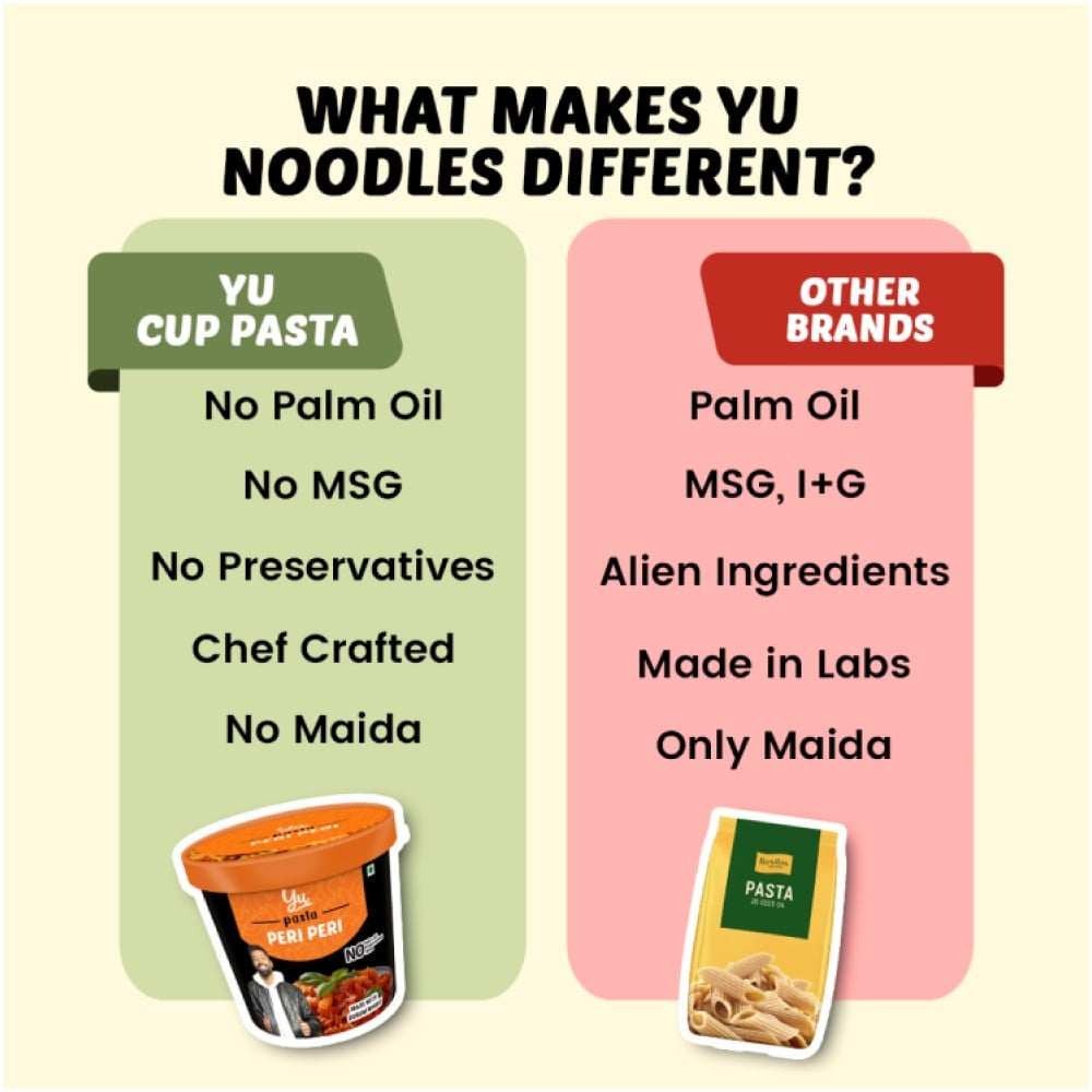 Yu Peri Peri Instant Pasta Cup : 60 g