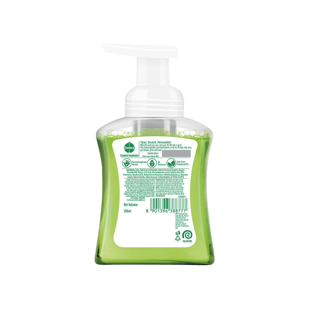 Dettol Strawberry Fragrance Foaming Hand Wash + Aloe Coconut Foaming Hand Wash Combo : 250 ml + 250 ml