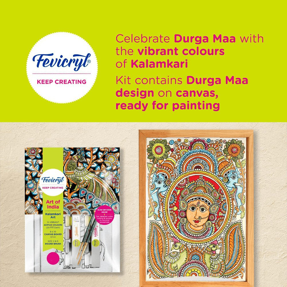 Pidilite Fevicryl DIY Self Painting Art of India - Kalamkari Art Kit : 1 kit