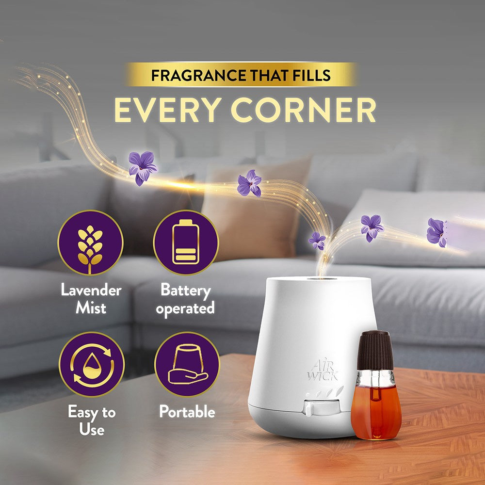 Airwick Essential Automatic Fragrance Mist Diffuser Refill (Relaxing Lavender) - Pack of 3 : 3 x 20 ml