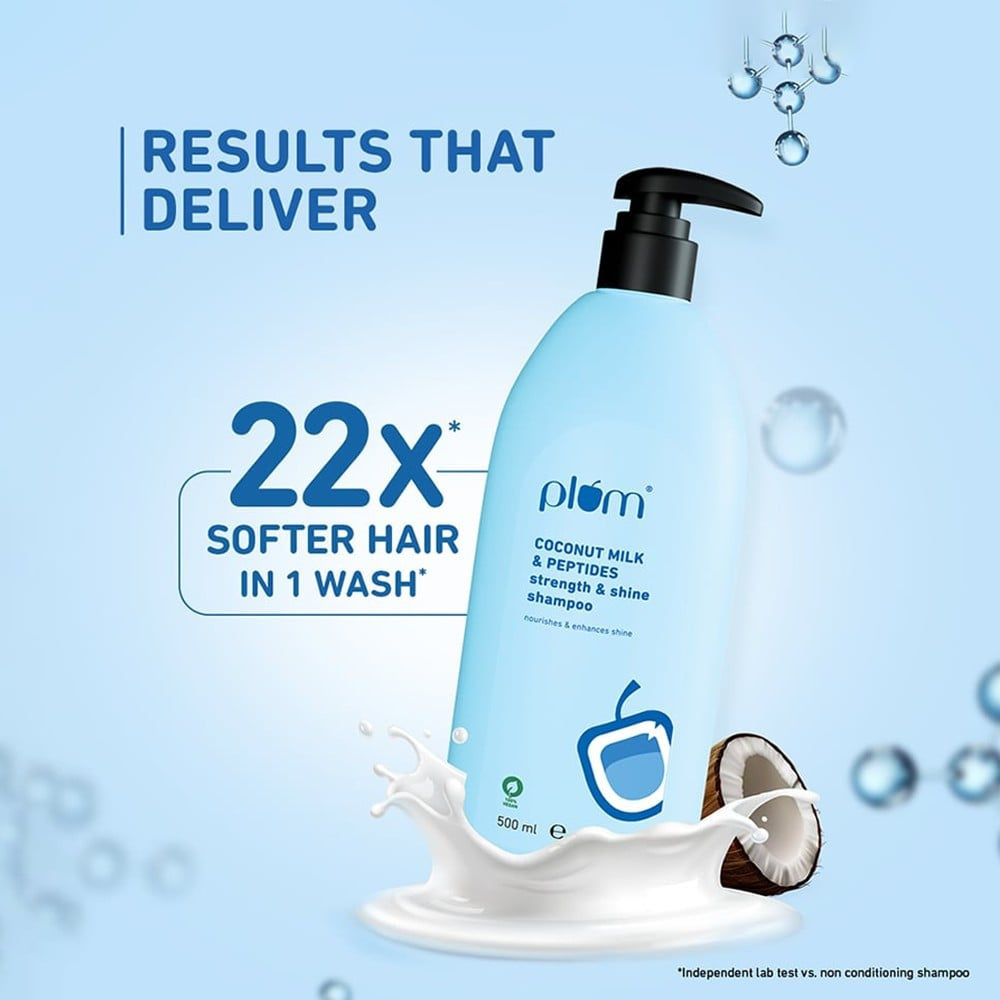 Plum Coconut Milk & Peptides Strength & Shine Shampoo : 500 ml