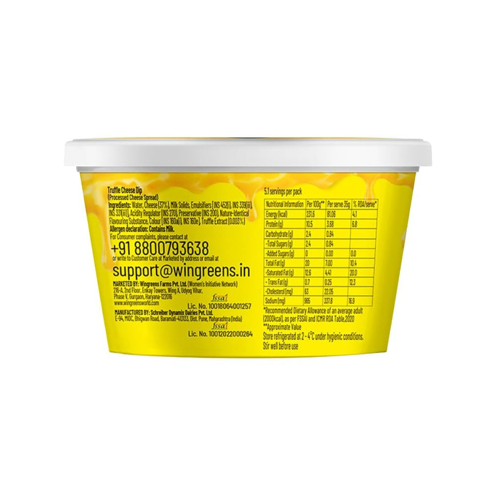 Wingreens Farms Truffle Cheese Dip - Pack of 2 : 2 x 180 g