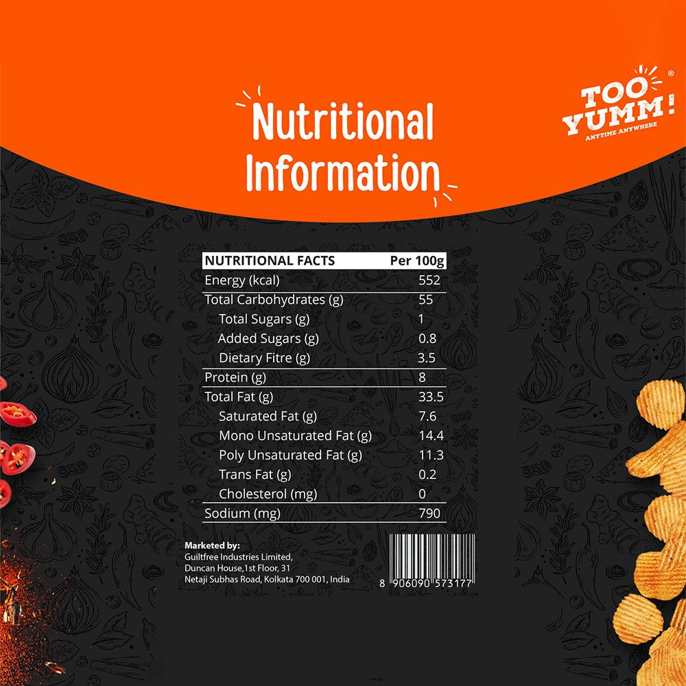 Too Yumm Kashmiri Chilli Potato Chips - Pack of 2 : 2 x 82 g