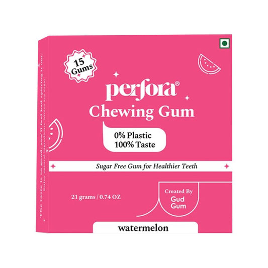 Perfora Plastic Free Watermelon Chewing Gum : 21 g
