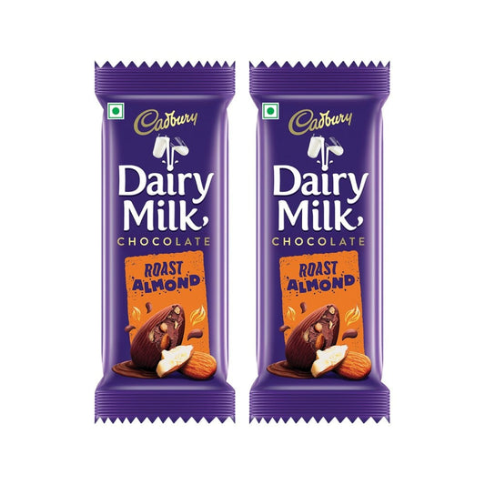 Cadbury Dairy Milk Roast Almond Flavoured Chocolate Bar - Pack of 2 : 2 x 36 g