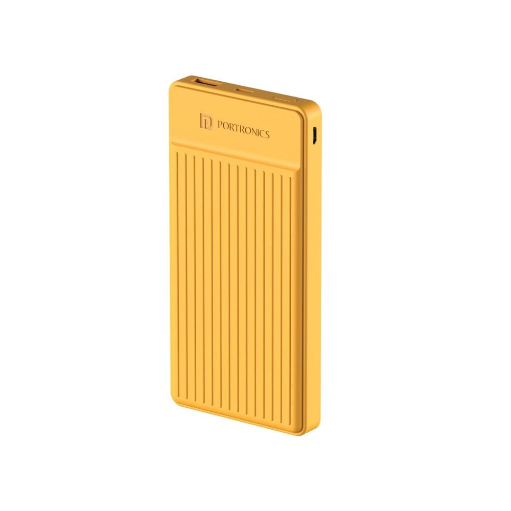 Portronics Luxcell B12 10K MAH Power Bank (USB A Output, Type C Input, Yellow) : 1 unit
