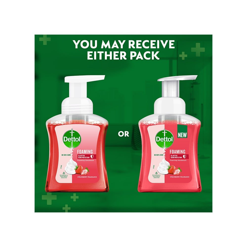 Dettol Strawberry Fragrance Foaming Hand Wash + Aloe Coconut Foaming Hand Wash Combo : 250 ml + 250 ml