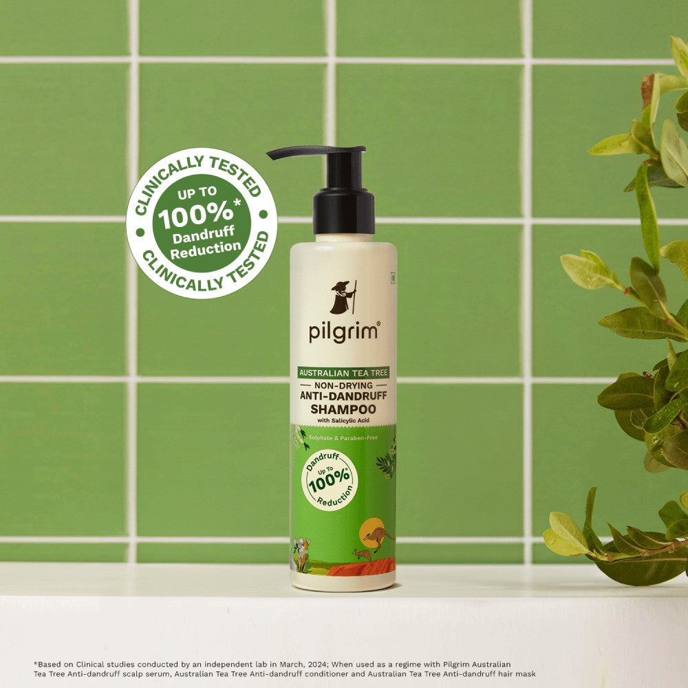 Pilgrim Australian Tea Tree Non-Drying Anti-Dandruff Shampoo - Pack of 2 : 2 x 200 ml