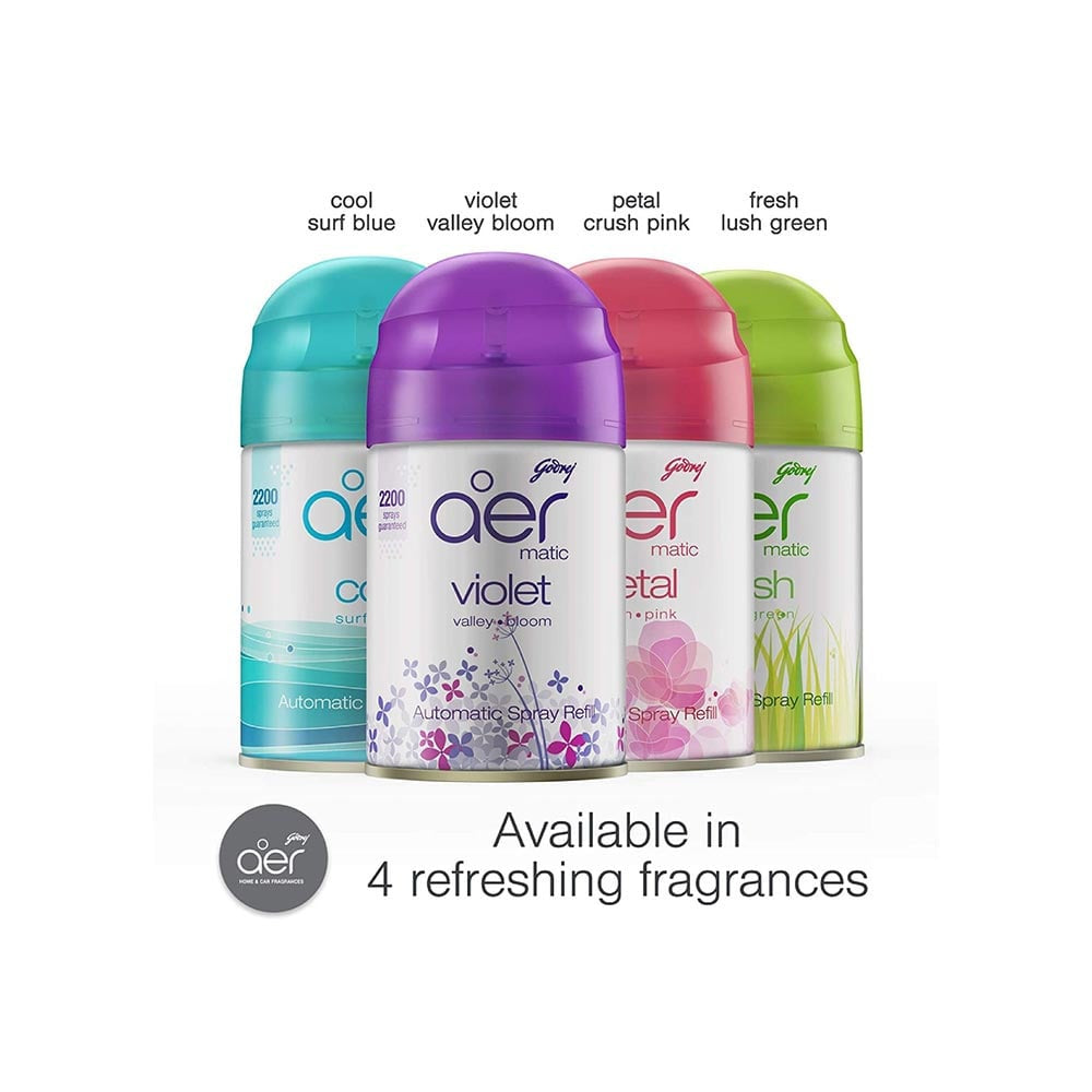 Godrej Aer Matic Air Freshener - Cool Surf Blue - Pack of 2 : 2 x 225 ml