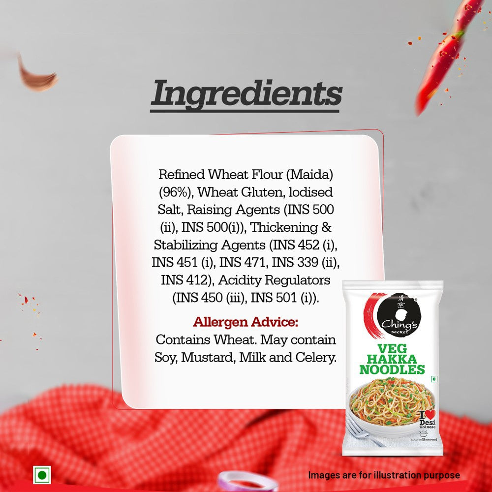 Ching's Secret Veg Hakka Noodles + Dark Soy Sauce Rich, Brown and Zesty Combo : 140 g + 210 g